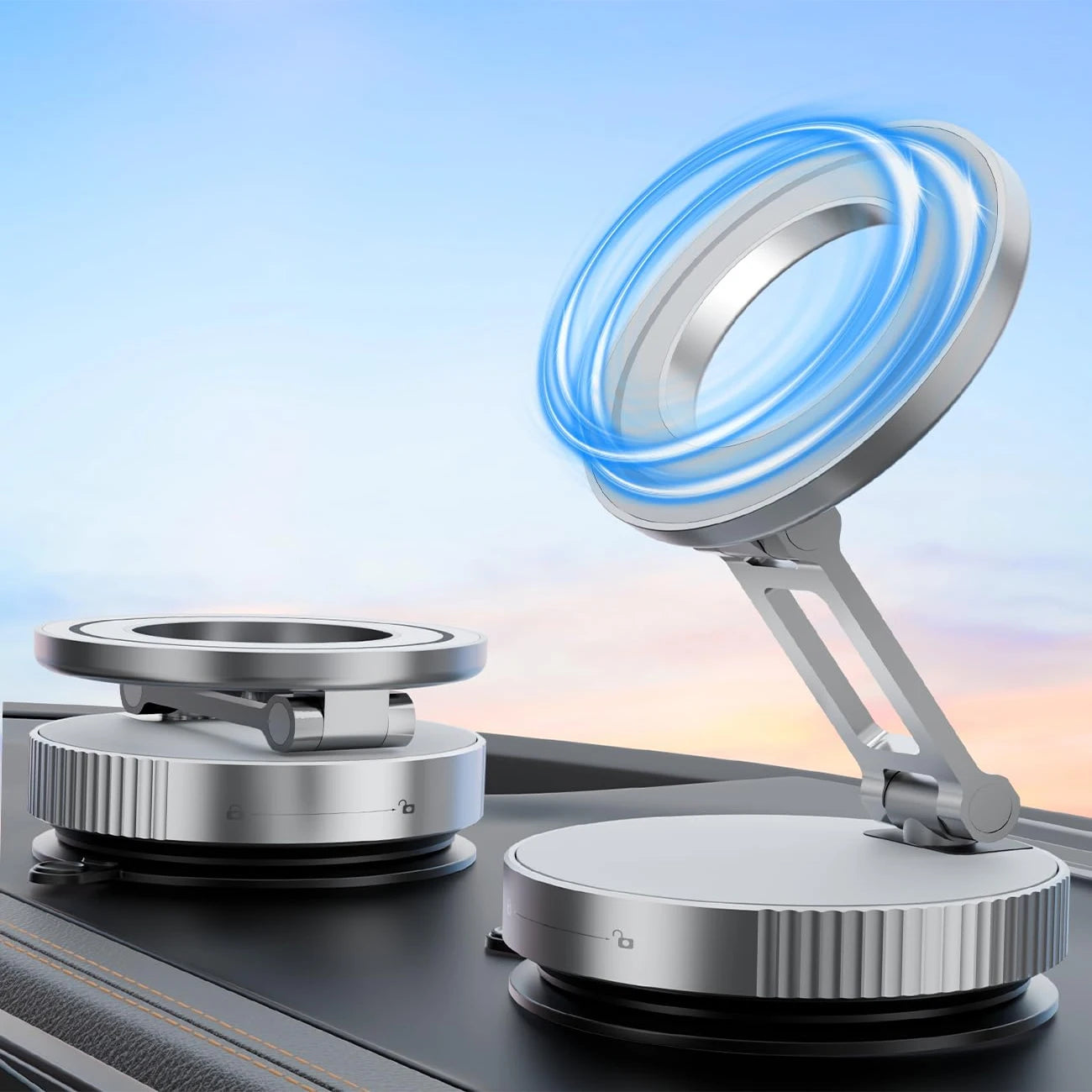 Support téléphone ajustable magnétique sur 360 °